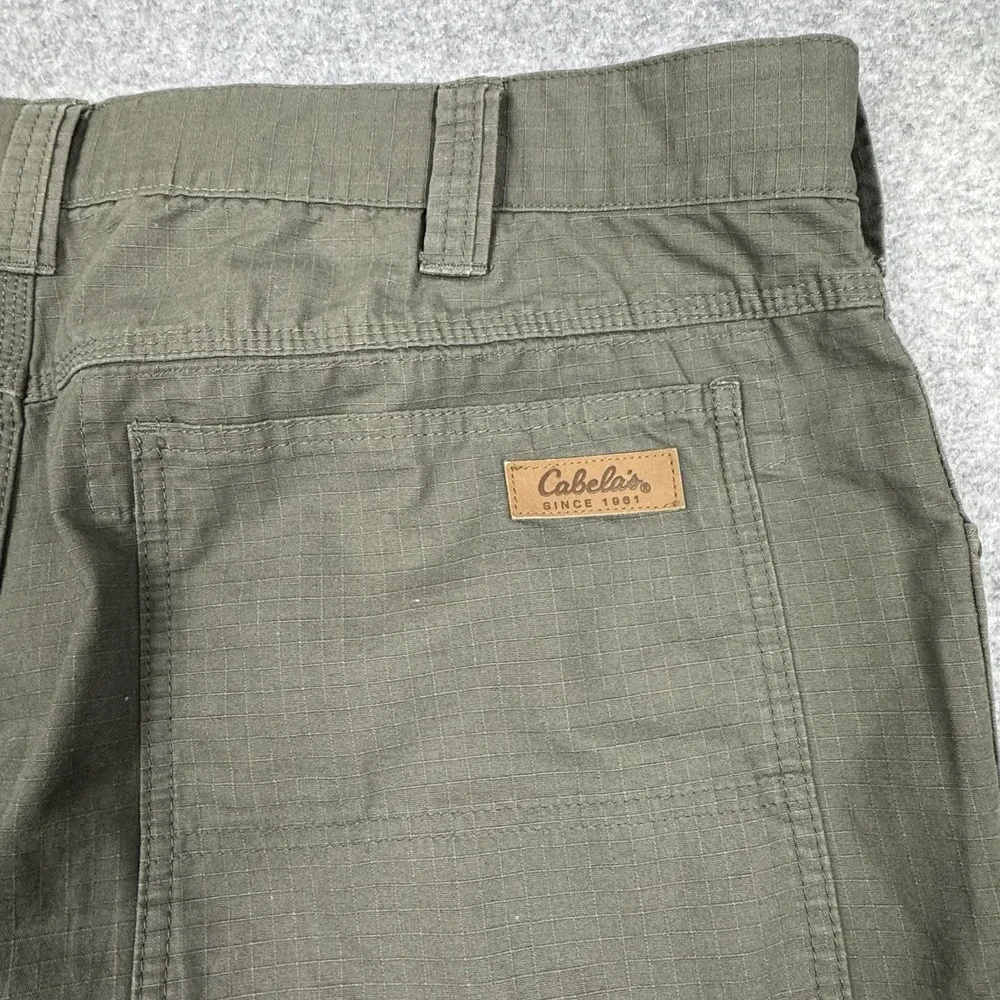 Cabela's Rip Stop Cargo Pants Mens 40x30‎ Hammer Loop Outdoor Hiking Work Gorp